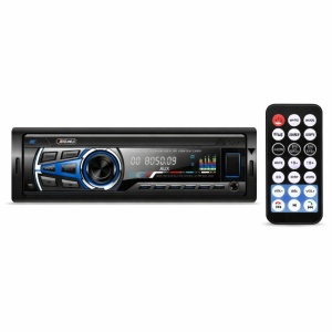 Player auto cu bluetooth si telecomanda, MP3 player 4x60W, Auxiliar, Slot USB/TF Card, Negru