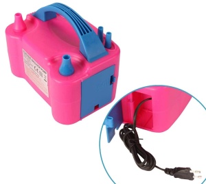 Pompa electrica dubla pentru umflat baloane cu aer, Putere 600W, Roz - Img 11
