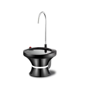 Pompa electrica pentru bidon de apa, automat, incarcare prin usb, cu suport pentru pahar, negru - Img 1