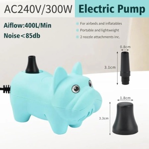 Pompa electrica pentru umflat baloane in forma de caine, Dimensiuni 16x8x11cm, turcoaz - Img 6