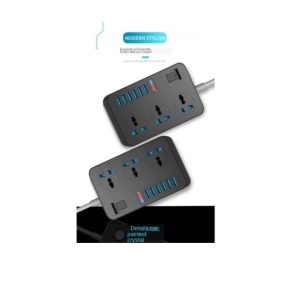 Prelungitor cu 3 prize si 6 USB 3.1A cu impamantare si protectie copii - Img 4