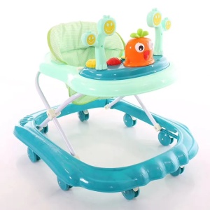 Premergator reglabil si pliabil, cu sunete, copii 6 luni+, cu 8 roti, 66 x 59 x 57 cm, albastru/rosu/verde - Img 3