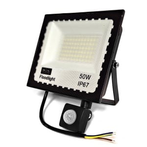 Proiector halogen LED 50W, 3500LM, cu senzor de miscare, pentru exterior - Img 1