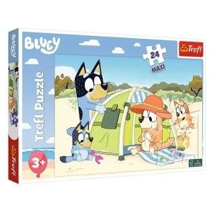 Puzzle educativ pentru copii Model Bluey, Dimensiune 60x40cm