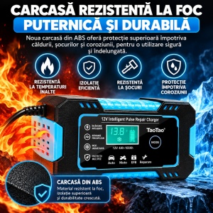 Redresor Auto Smart 12V, 4-100Ah, Reparare Baterie prin Impulsuri, Display LCD, Mod Iarna/Vara, Auto/Moto - Img 5