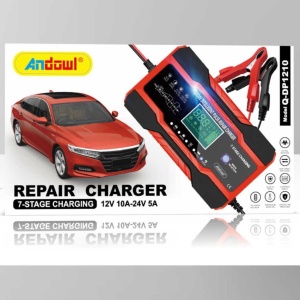 Redresor baterii auto DP1210, 12V 10A - 24V 5A, 180W, incarcare in 7 etape, 4 functii, negru cu rosu - Img 7