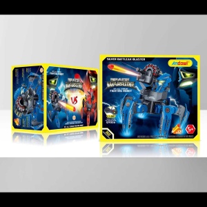 Robot Space Warrior de jucarie, Q9006 cu telecomanda, pentru copii de peste 3 ani, albastru - Img 5