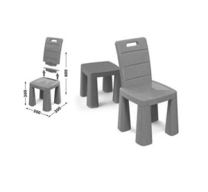 Scaun taburet Doloni pentru copii 2 in 1, roz - Img 2