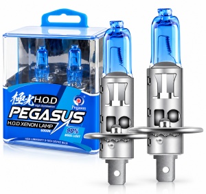 Set 2 becuri auto H1 Pegasus Xenon Effect, Halogen, 6000K, 1500 lm, 12V, 100W/set