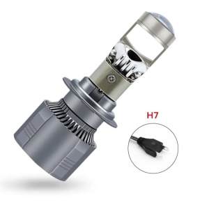 Set 2 Becuri LED A80 H7 cu lupa, 80W, 12V, 10000LM, 6000K - Img 3