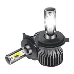 Set 2 becuri LED H4 COB, 100W, 12000 lumeni, lumina alb-rece - Img 2