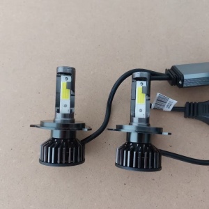 Set 2 becuri LED H4 COB, 100W, 12000 lumeni, lumina alb-rece - Img 6