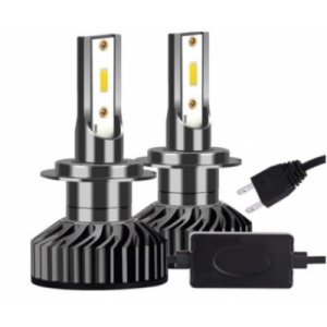 Set 2 Becuri LED H7 100W, F2 COB, Ventilator Slim, Canbus - Lumină Albă Rece 6000K - Img 3