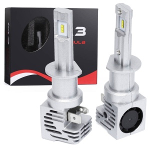 Set 2 x becuri LED H1 M3, racire activa, 5166 TrueLM, 2x 30W, 12V si 24V - Img 2
