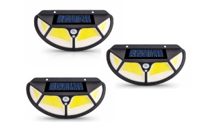 Set 3 lampi solare de perete Model SH-122 LED COB cu senzor de miscare si lumina, 3 moduri de iluminare