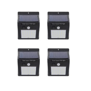 Set 4 lampi solare BRIGHT 30 LED cu senzor de miscare si lumina