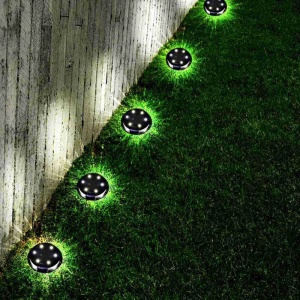 Set 4 x Lampi solare decorative pentru gradina, alee, gazon, piscina sau terasa, negru - Img 5
