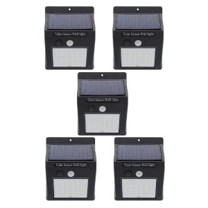 Set 5 Lampi Solare BRIGHT 30 LED cu Senzor de Miscare si Lumina 1 Mod ILUMINARE - Img 1
