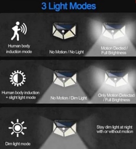 Set 6 Lampi Solare ULTRA 100 LED cu Senzor de Miscare si Lumina 3 Moduri ILUMINARE - Img 5