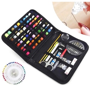Set consumabile si accesorii pentru cusut 129 piese, Negru - Img 6