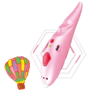 Set Creion Stilou 3D cu Filamente Multicolore de 1.75mm si incarcare USB, Negru/Roz - Img 6