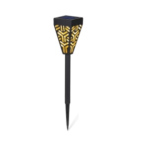 Set cu 4 lampi solare decorative pentru gradina, 2 in 1, suspendata sau infipta, negru, cu lumina alba calda - Img 7