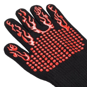 Set de 2 manusi termorezistente pentru gratar, rezistente la temperaturi ridicate de pana la 300°C - Img 2