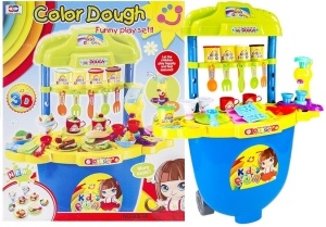 Set de jucarie pentru copii de 3 ani+, bucatarie completa cu accesorii pentru aluat - Img 1