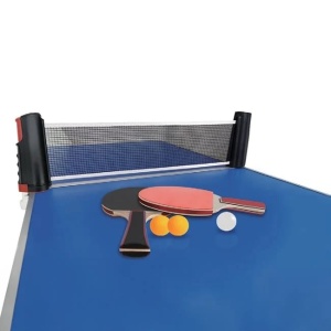 Set Ping Pong cu Fileu Pliabil, pentru 2 Jucatori, 6 piese, negru/rosu - Img 4