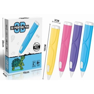 Set Stilou 3D cu 3 filamente colorate 1.75 mm, 18x3 cm, albastru/galben/roz/violet - Img 8