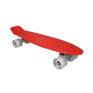 Skateboard cu Lumini, pentru copii de 4 ani+, rulmenti ABEC-7, roti din silicon, 55 x 14.5 cm, Albastru/Rosu - Img 7