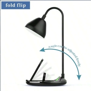 Statie de incarcare rapida cu lampa LED, Putere 20W, Incarcare wireless pentru smartphone, casti si ceas, Negru - Img 10