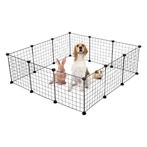 Tarc pentru animale de companie, din metal, dimensiuni 36x6x36cm, negru - Img 2
