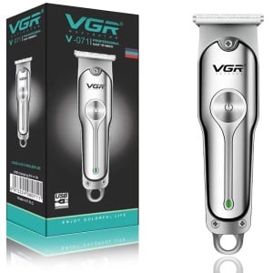 Trimmer Profesional VGR V-071, Lama T din Otel Inoxidabil, Autonomie 120 Minute, Incarcare USB, 3 Piepteni Inclusi, Argintiu - Img 10