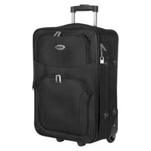 Troler de calatorie, Poliester rezistent, Culoare Negru, Capacitate 54L - Img 2