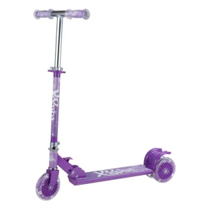 Trotineta din aluminiu cu LED, varsta 3+ ani, Greutate 50 kg, Mov