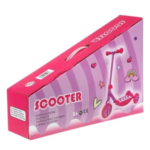 Trotineta model Rainbow, varsta 3+ ani, Greutate maxima 25kg, Roz - Img 2