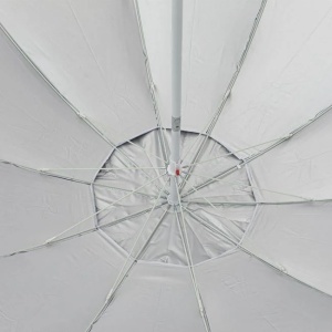 Umbrela de Plaja Anti Vant, Model cu Ancore Albe, UPF 50+, Cadru Metalic cu 4 Inele, Ø2.25cm, Albastru - Img 4