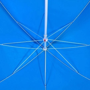 Umbrela de Plaja, Cadru Metalic, PVC, Ø1.80m, Albastru - Img 2