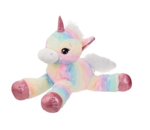 Unicorn de Pluș Rainbow cu Glitter, poliester, 65×30×35 cm, roz - Img 3