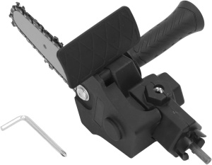Adaptor pentru drujba, bormasina sau surubelnita electrica, cu lama si lant de 6 inch - Img 7