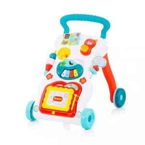 Antemergator muzical 4 in 1, interactiv, cu jucarii detasabile, pentru copii 6 luni+, 45x41x31 cm, multicolor - Img 1