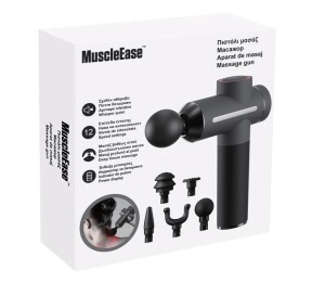 Aparat de masaj wireless, 5 accesorii, 12 viteze, 24.5x7x26.5 cm, negru - Img 1