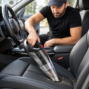 Aspirator auto cu alimentare 12V la priza auto, Cablu 4,2 m, Recipient detasabil, Furtun, Duza ingusta si perie - Img 3