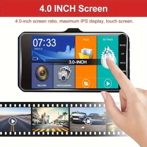 Camera auto DVR, Ecran 4", Dual Lens, Full HD, 170°, Night Vision, G Senzor, Detectie Miscare, Monitor Parcare, Negru - Img 10