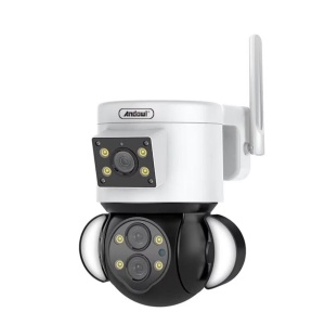 Camera de supraveghere 4K HD SX921, 10X Zoom, 4MP, senzor de miscare, IP65, alb cu negru - Img 1