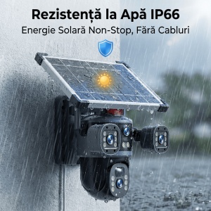 Camera de supraveghere cu panou solar V380 PRO - Conectivitate 4G LTE cu Cartela SIM - 12MP 4K Ultra HD - Img 6
