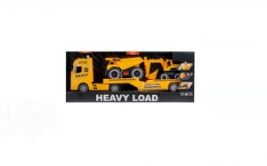 Camion cu 2 Utilaje de Construcții, Lumini și Sunete, Jucărie Copii - Img 4