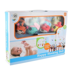 Carusel rotativ pentru patut, Shaking Bell, cu figurine din plus detasabile, multicolor - Img 2