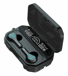 Casti In-Ear Wireless, Bluetooth 5.0, Microfon Incorporat, Afisaj LCD, 50Hz-KHz, 108dB, 16Ω, 1,5A, 5V, Negru - Img 1